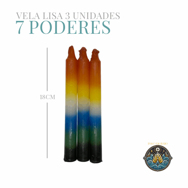 Vela 7 Poderes 3 Unidades