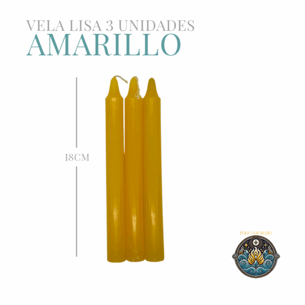 Vela Amarilla 3 Unidades