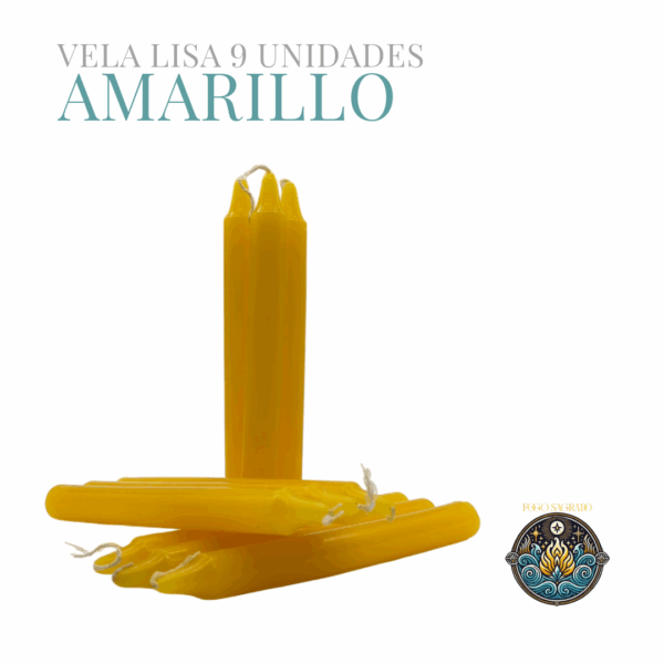 Vela Amarilla 9 Unidades