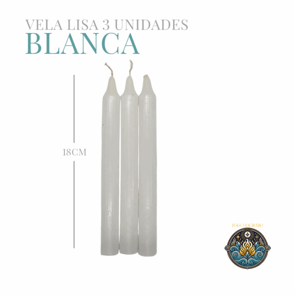 Vela Blanca 3 Unidades