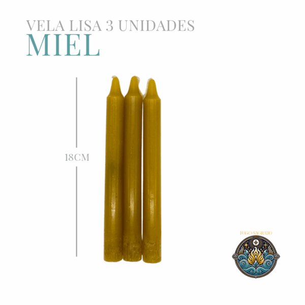 Vela Color Miel 3 Unidades