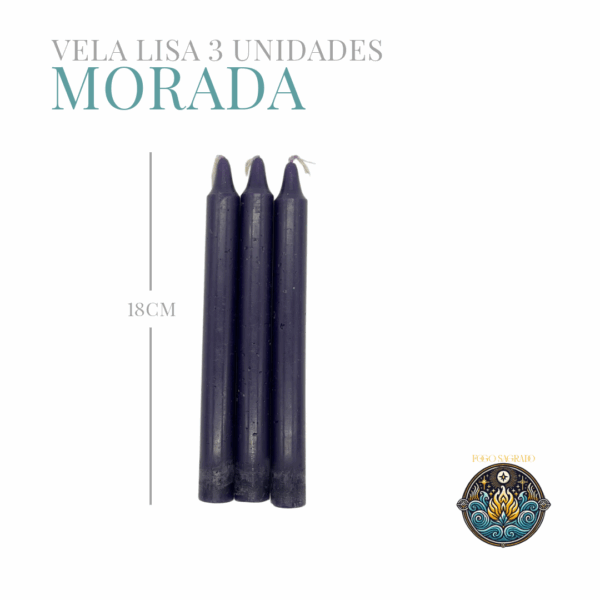 Vela Violeta Oscuro 3 Unidades