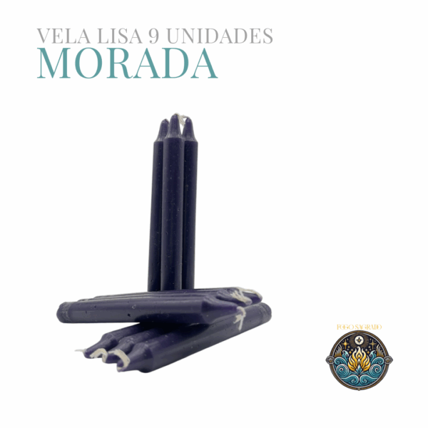 Vela Violeta Oscuro 9 Unidades