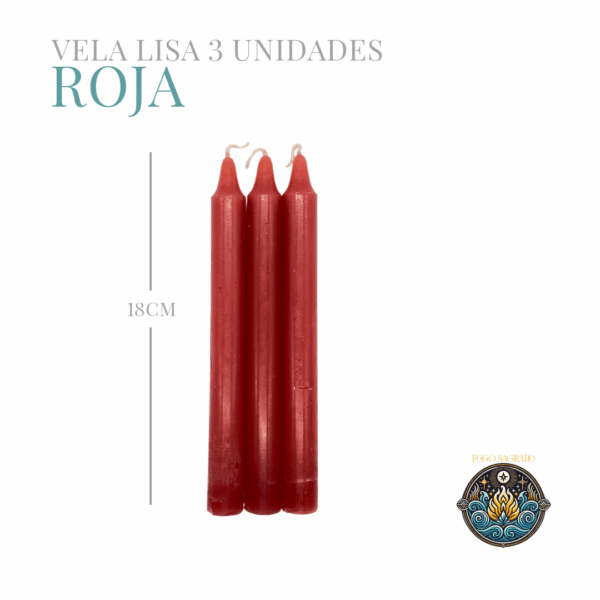 Vela Roja 3 Unidades
