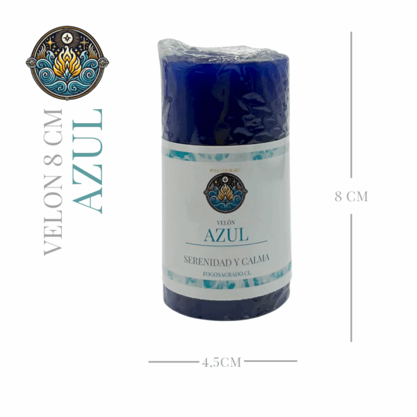 Velones Web Azul-1 Velón Azul 8cm