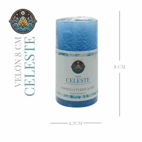 Velón Celeste 8cm