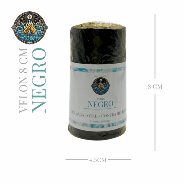 Velón Negro 8cm
