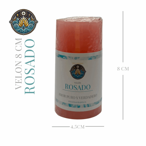 Velón Rosado 8cm